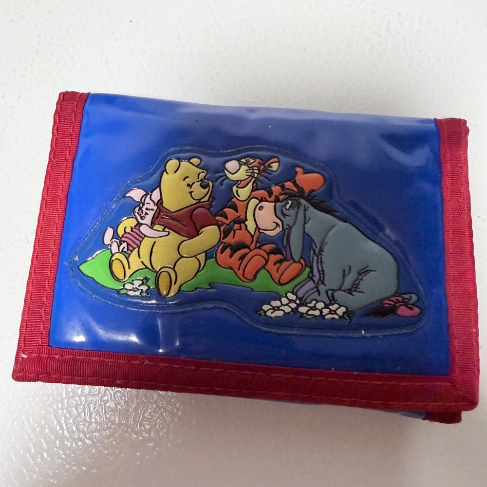 Disneyland Blue and Red Winnie the Pooh and Piglet Pouch